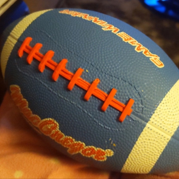 Football Varsity Official Junior Size By MacGregor Blue White Rubber - Picture 4 of 8